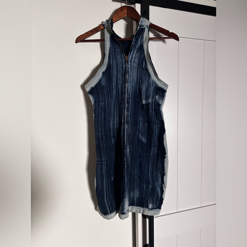 Aphrodite Navy Mini Denim Dress (L)